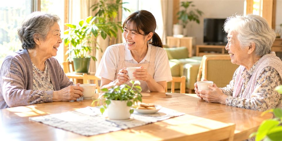 介護施設の見本サイトのトップ画像